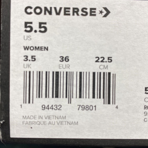 PLATFORM CONVERSE CTAS LIFT OX BRAND NEW - Picture 8 of 8